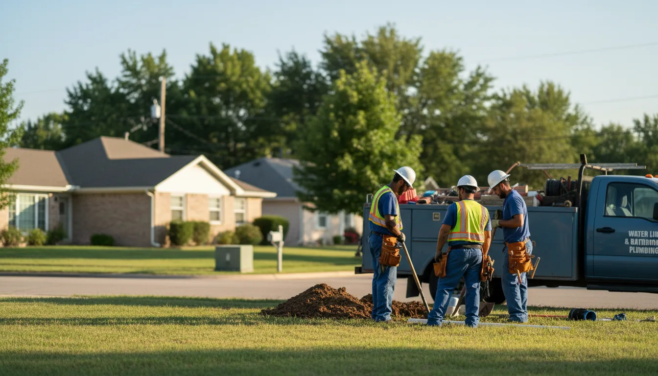 Residential water line and bathroom plumbing service in Halbur, IA